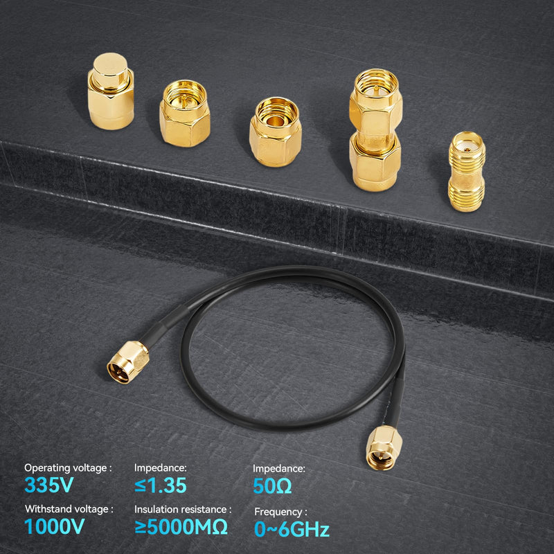 [Australia - AusPower] - Seesii 6Pcs SMA Calibration Kits for NanoVNA H H4 F V2 V3 SAA Mini1300 PS100 Vector Network Analyzer & Antenna Analyzer Calibrate RF Coaxial Test Connector Short/Load/Open/Thru/Jumper/F2F M2M Set 