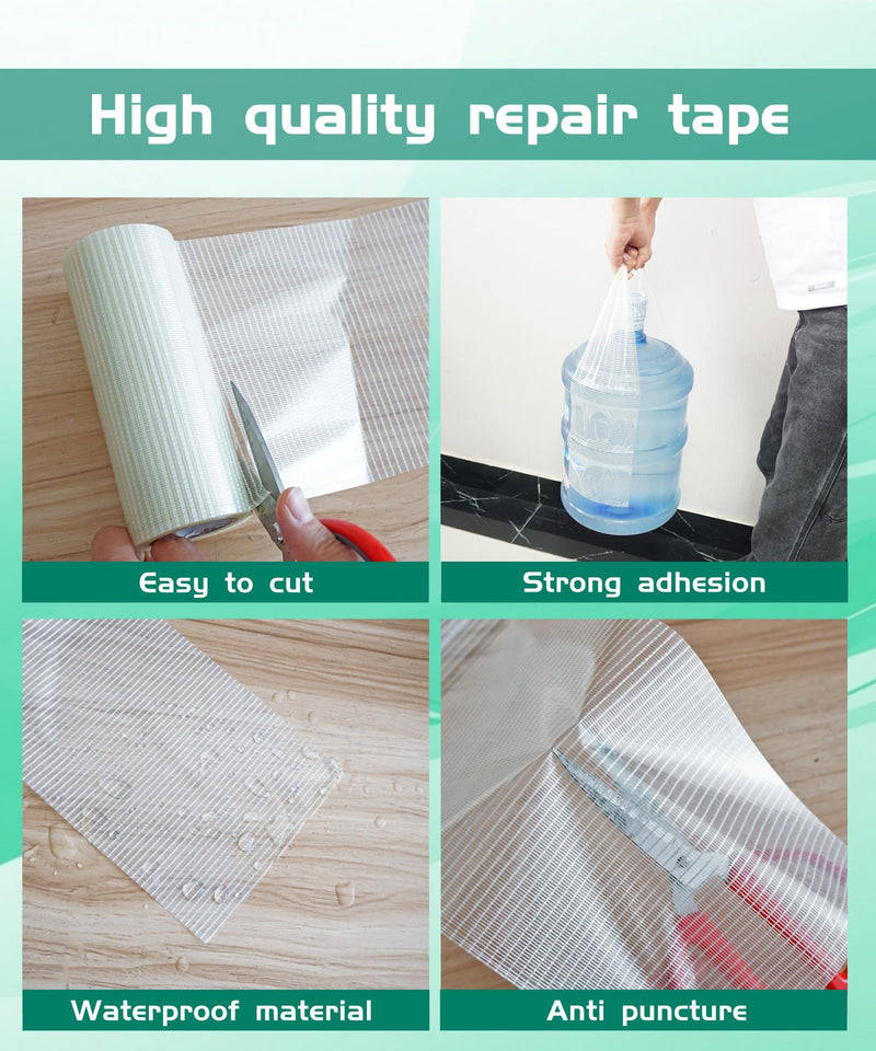 Heavy Duty Waterproof Tape Fits for RV Awning Repair、Canvas Repair、Tent Repair、Boat Covers Repair、Prevent Tear Repair 、Vinyl Repair 、Fabric Repair、Tarp Repair Etc,6 Inch Wide 35 FT Long