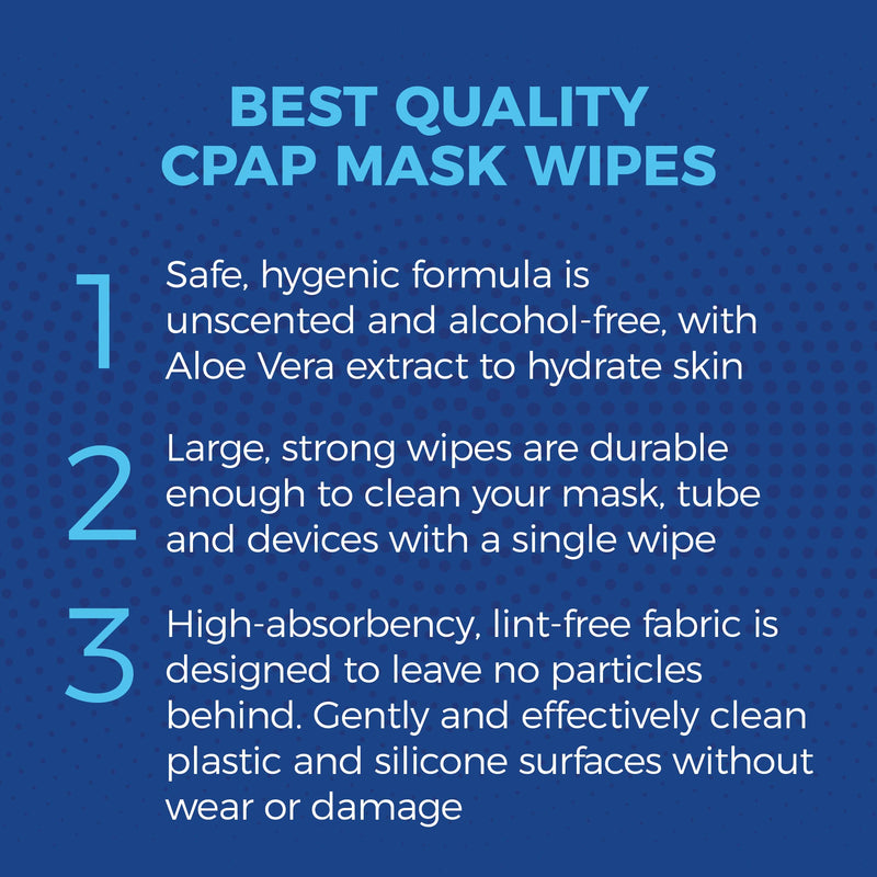 [Australia - AusPower] - Jumbo Pack CPAP Mask Wipes by Snugell (1-Pack with 150 Wipes/pack) - Unscented - Perfect for Travel - for Cleaning CPAP Mask and Devices - Unscented - Skin Safe with Aloe Vera - Lint & Alcohol Free 1 