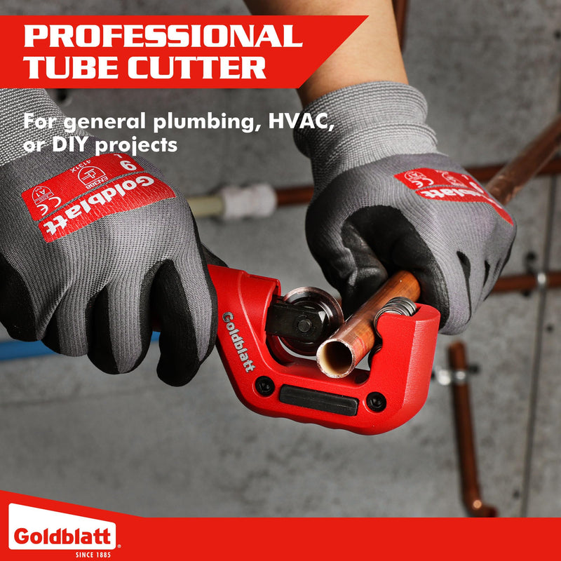 [Australia - AusPower] - Goldblatt Copper Pipe Cutter, 1/8"–1-1/4" Conduit Cutter, CSST Tubing Cutter for Copper, Stainless Steel, Brass, Thin-Wall Aluminum, Smooth Cutting Pipe Cutter Tool for Plumbing, HVAC Work 1/8"-1-1/4" 