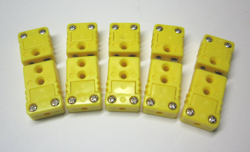 [Australia - AusPower] - Mini K-Type Thermocouple Wire Connector, Cable Connector, 5 Sets Pairs Male and Female Type K Plugs 