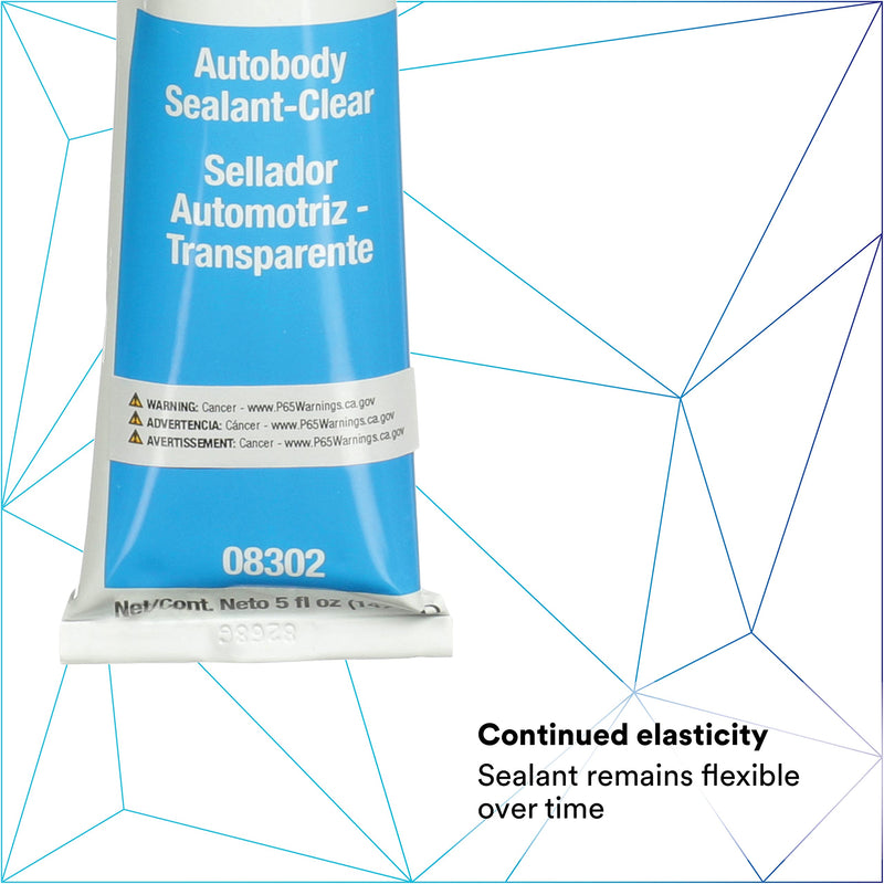 [Australia - AusPower] - 3M Ultrapro Autobody Sealant, 08302, Clear Color, High-Solids, Heavy-Bodied, Fast-Curing, Solvent-Based, 5 oz Tube 
