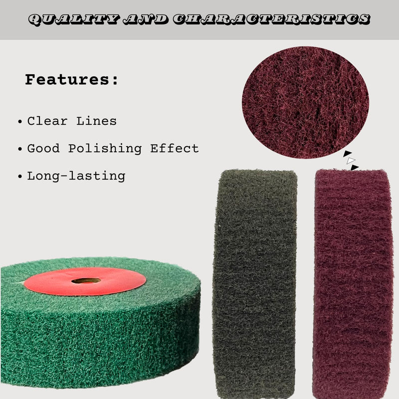 3PCS 4 Inch Bench Grinder Polishing Wheels, 320/600/800 Grit Tight Weave Tough Polishing Burnishing Wheel, Nylon Abrasive Flap Wheel for Refurbishing Golf Clubs Metal Copper, 1.2" Thickness 1/2" Arbor 203