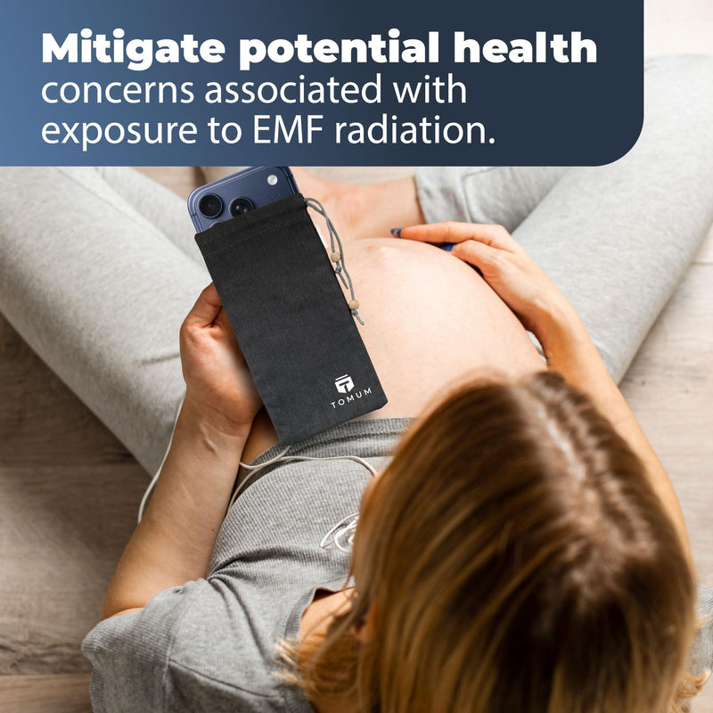 TOMUM EMF Shield Sleeve for Cell Phone - EMF Protection Smartphone Pouch - Anti EMP Bag - Signal Blocking Case for Radiation EMF EMP 5G RFID (Black, 2 Pack) Black