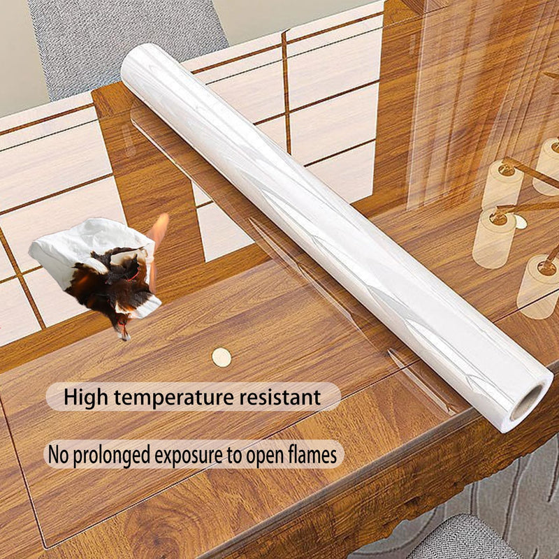 Clear Electrostatic Wall Protector, Static Cling Removable Kitchen Backsplash Film, No-Residue Contact Paper for Scuff & Oil Protection 15.7in x 39.4in 40cm X 1m