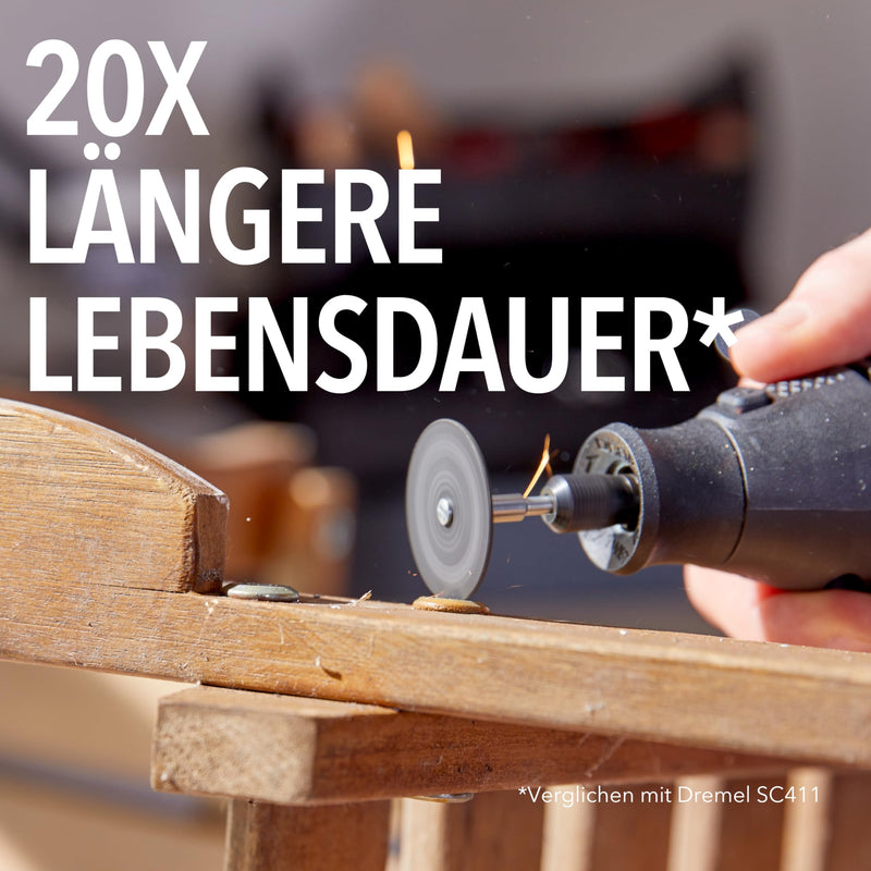 [Australia - AusPower] - Dremel MAX Hochleistungs-Schleifscheibe (SC411DM), 3 Aluminiumoxid-Schleifscheiben mit 3,2 mm Durchmesser für die Formgebung/Glättung von Holz, Kunststoff, Metall 