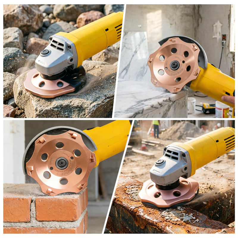 Diamond Cup Wheel 125 mm with 6 Segments for Angle Grinders, Grinding Disc, Cup Grinder for Tile Adhesive, Coatings on Granite, Stone, Concrete