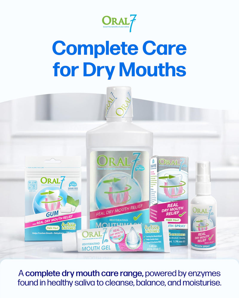 Oral7 Dry Mouth Mouthwash - Alcohol-Free Oral Rinse with Xylitol 17 Ounce 16.9 ounces