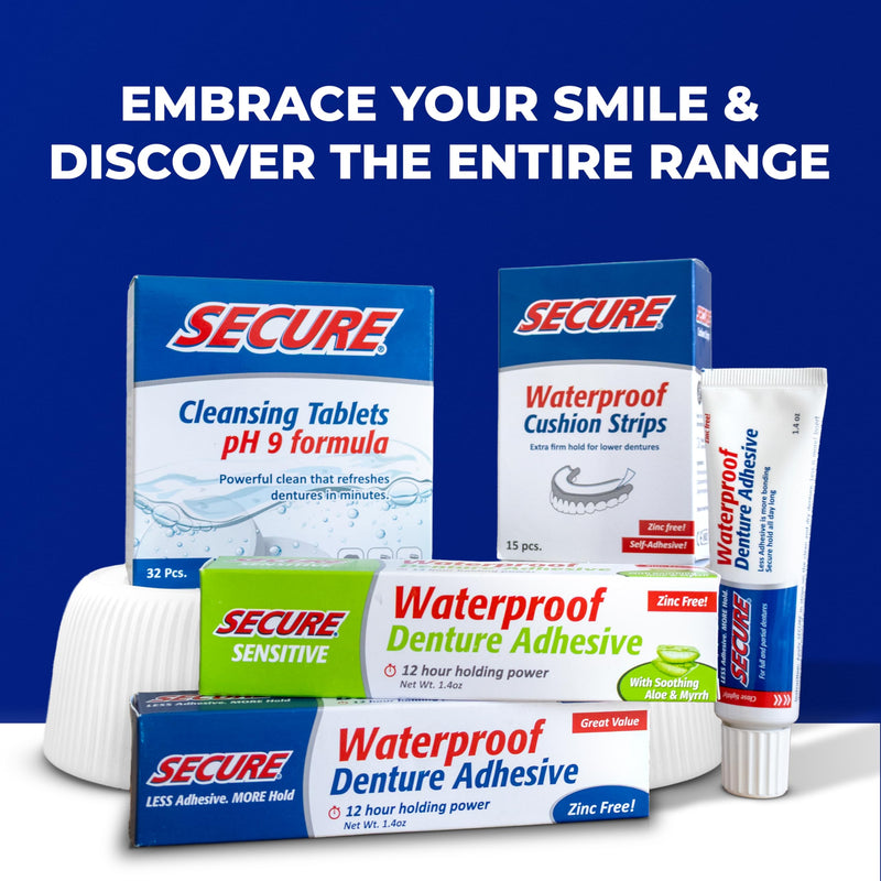 Secure Denture Adhesive Strips - 15 Strips
