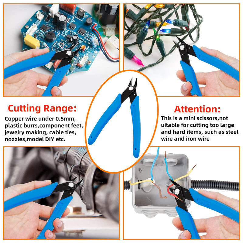Soldering Set of 4 with Lead-Free Solder, Solder Paste, Soldering Tip Cleaner, Pliers | Soldering flux paste, solder wire, micro-shear wire cutters, soldering tool set, soldering iron accessories DIY kit