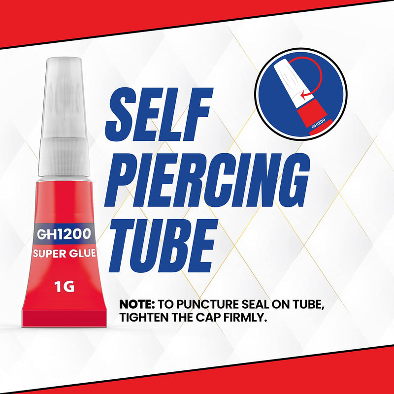 [Australia - AusPower] - 1 Gram (Pack of 24) Single use Super Glue All Purpose, Super Fast, Thick & Strong Adhesive Superglue, Cyanoacrylate Glue for Hard Plastics, DIY Craft, Ceramics, Frame, Leather, Metal Etc 