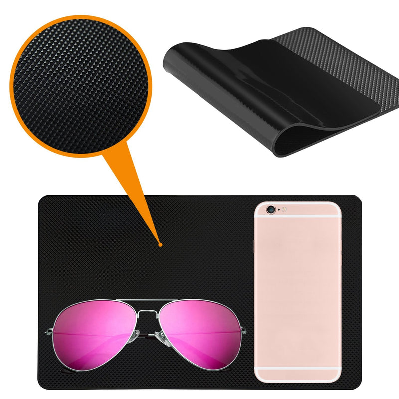 [Australia - AusPower] - DaKuan Car Dashboard Anti-Slip Mat, 4 Packs 10.5" x 5.7" and 8" x 5.1" Sticky Non-Slip Dashboard Gel Latex Pad for Cell Phone, Sunglasses, Keys, Coins 