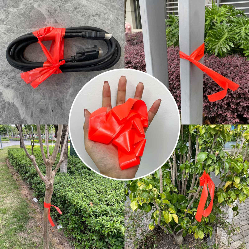 6 Pack Orange Flagging Tape, Non-Adhesive Plastic Ribbon Neon Marking Roll,1inch*600ft, Marking Tape for Tree Marking, Hunting, Boundaries Hazardous Areas,Trail Marking, Workplace Use