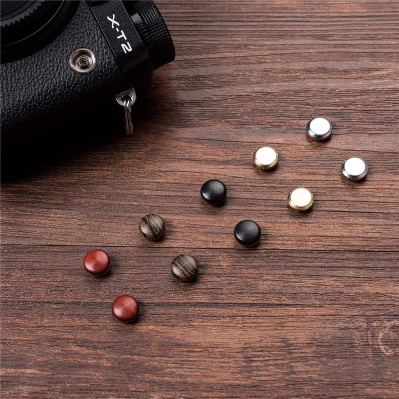 [Australia - AusPower] - Wood Wooden Camera Flash Remote PC Sync Terminal Cap Cover Protecter for Fujifilm Fuji X-T4 X-T3 X-T2 X-T1 GFX 50R 50S 100 (Ebony) Ebony 