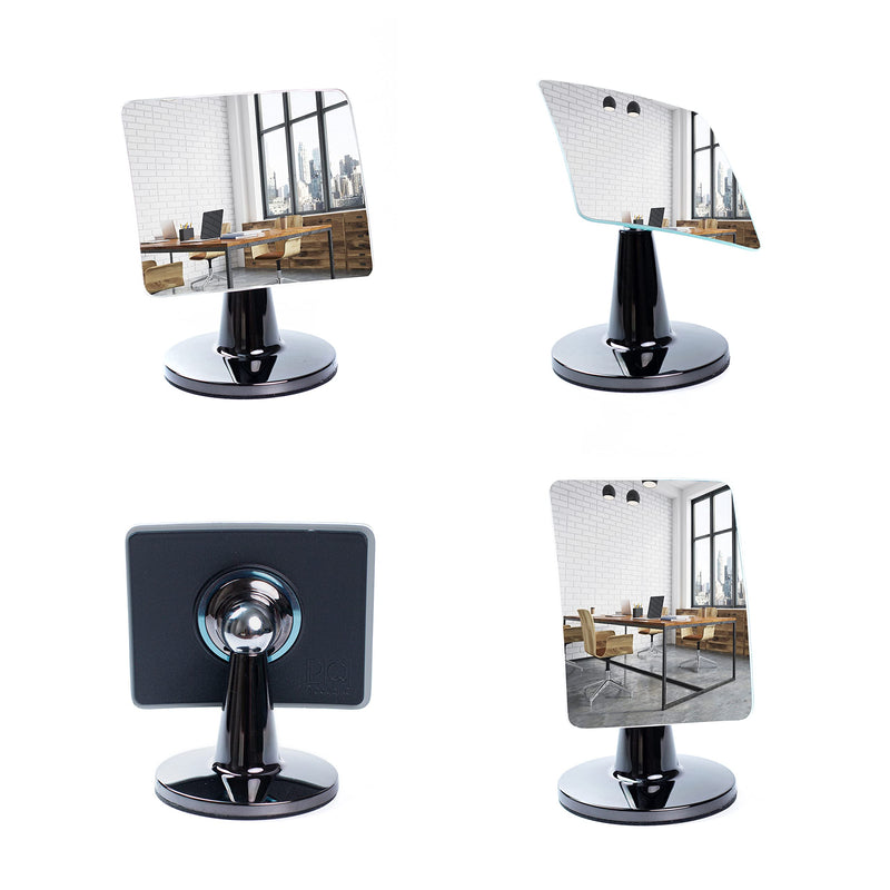 [Australia - AusPower] - Desk and Cubicle Mirror to see behind you, CONICAL SHAPED Stand with detachable Wide Angle real glass Mirror, SMALL & DISCRETE, beautiful design, perfect curvature for an exceptionally clear view Conical_Bronze 