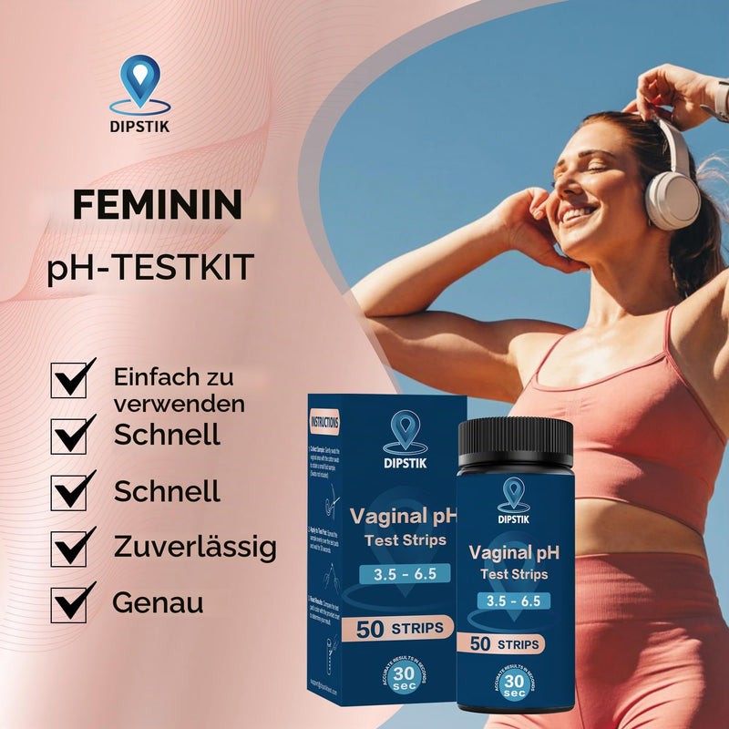 Feminine PH Test Strips, Pack of 50 Vaginal pH Test Strips for Women with Yeast Infection, BV Test Kit for Home