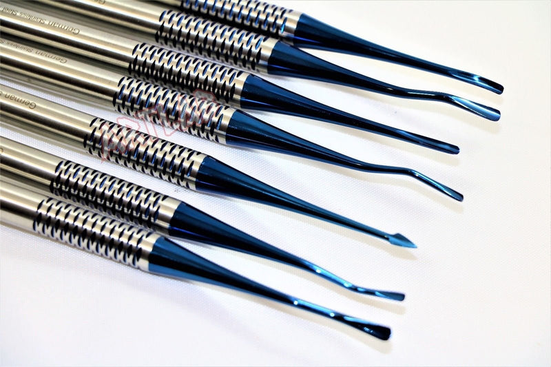 [Australia - AusPower] - 7 PC Precise German Premium Dental Elevator PROXIMATORS Orthodontic PDL Luxating Root Elevator Periotome Luxation for Tooth Extraction Extracting German 