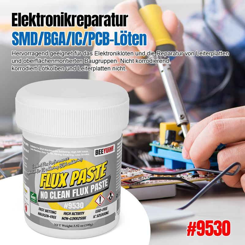 No Clean Soldering Paste Flux, BGA Soldering Flux Paste, Electronic Flux Pastes for BGA/IC/CPU/PCB/SMD Solder (5.15oz/146g)