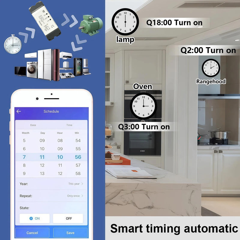WiFi Linear Actuator Module, Motor Controller with Tuya Smart Life App, Alexa Voice Control, RF433 Remote, Forward Reverse Switch & WiFi Timer Switch for Automation (AC 85V-220V)