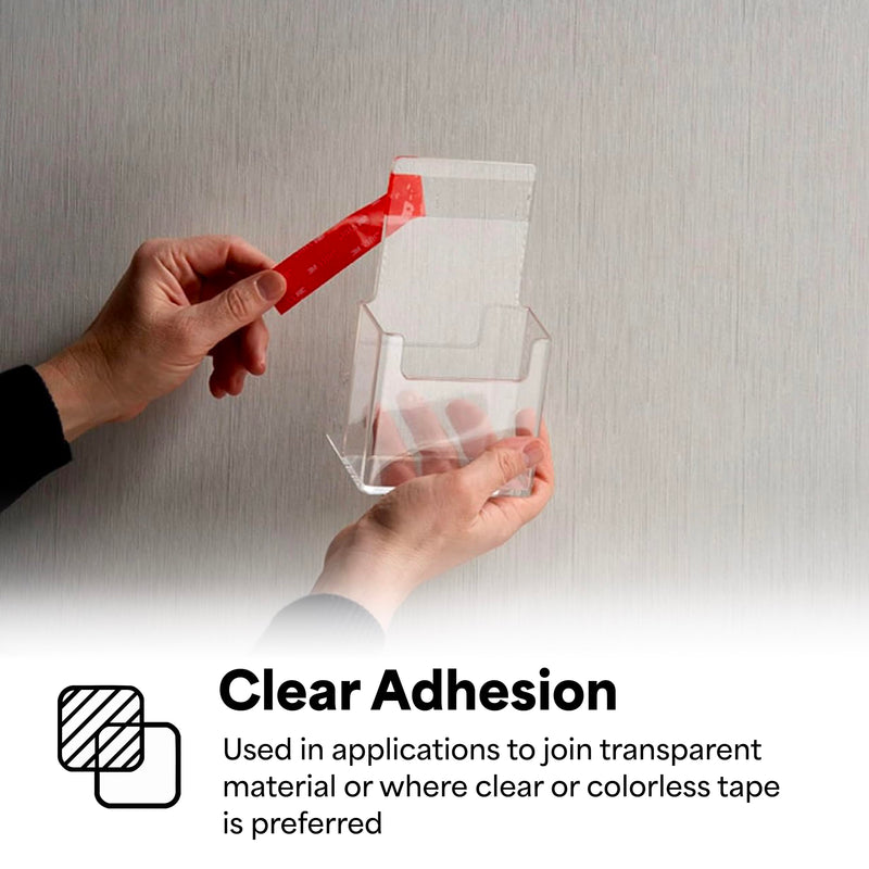 3M VHB Heavy Duty Mounting Tape 4910, Clear, 1 in width x 5 yd length (1 Roll) 0.040 Inches 1 inches 5 Yards