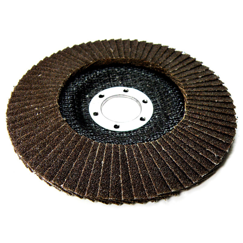 [Australia - AusPower] - S&R Flap Sanding Discs Set of 5 for Angle Grinder Grit 80, 125 x 22.2 mm, Sanding Discs, Flap Discs, Grinding Discs, Flap Discs, for Sanding Wood, Metal, Steel Grit P80 