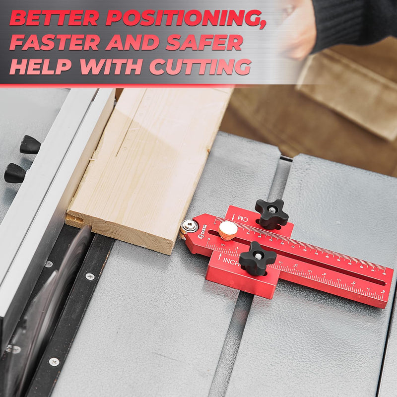 [Australia - AusPower] - Saker Contour Gauge (10 Inch) Profile Tool with Adjustable Lock and Saker Thin Rip Jig Table Saw Jig Guide 