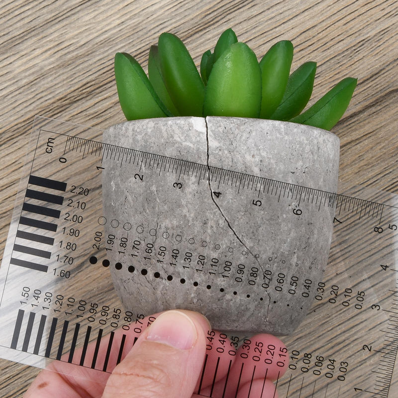 Gap Measure Measuring Tools Outside Micrometer Measuring Wedge Splitting Measure Crack Ruler Crack Monitor Expert Accessories for Real Estate Valuation Valuation Pack of 2