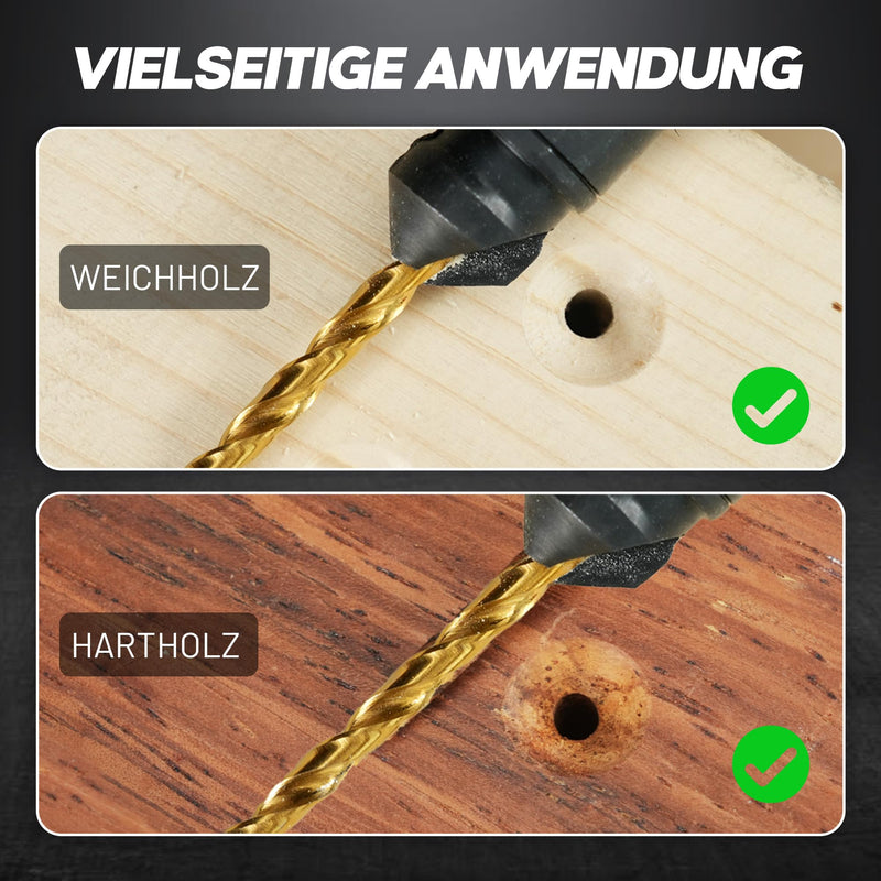 [Australia - AusPower] - EZARC Countersink Drill Bit Set for Woodworking, #4, #6, #8, #10, #12, Magnetic Extended Bit Holder with Storage Box 