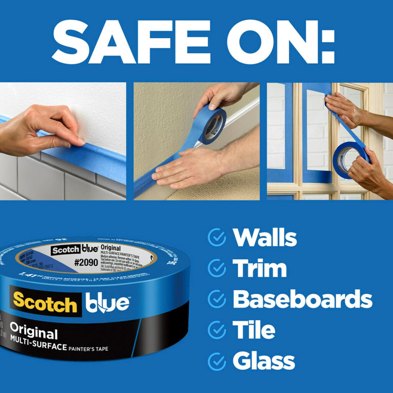 [Australia - AusPower] - ScotchBlue Original Painter's Tape, 0.94 Inches x 60 Yards, 3 Rolls, Blue, Protects Surfaces and Removes Easily, For Indoor and Outdoor Use Pack of 1 
