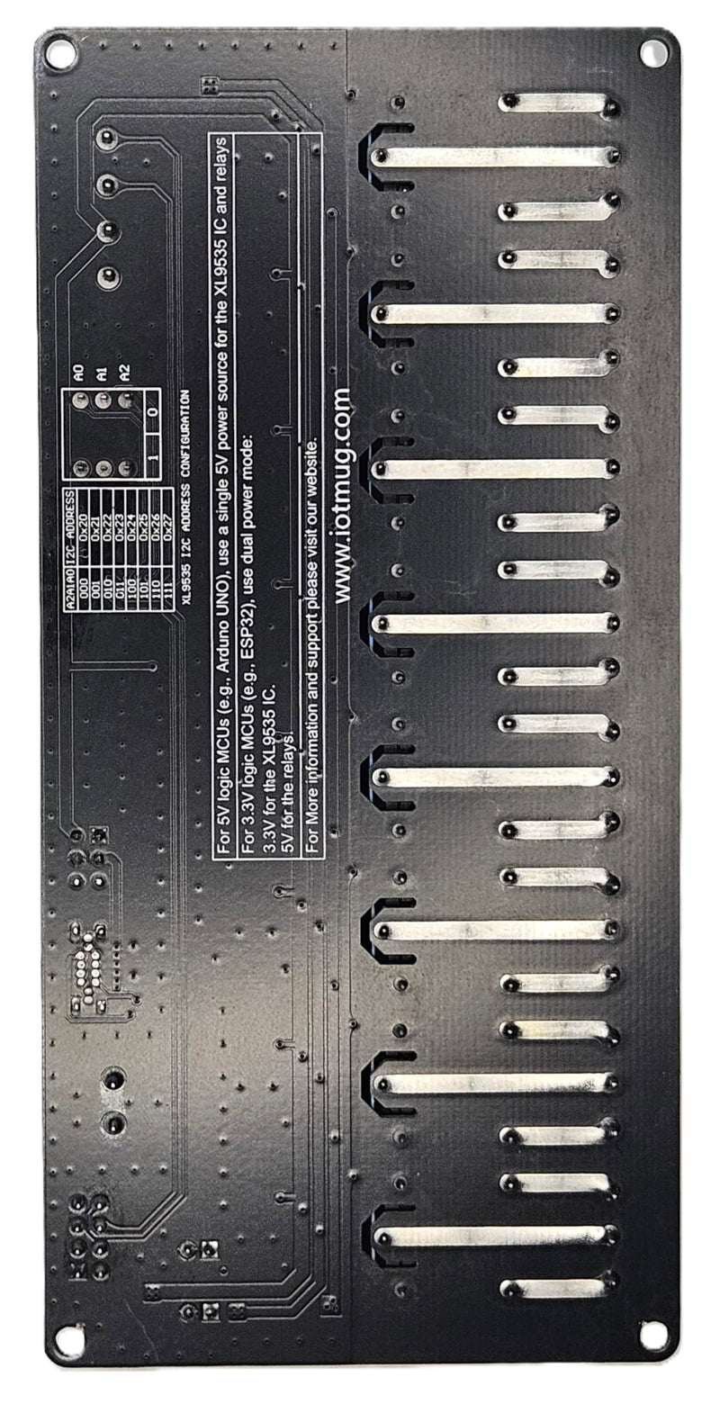 [Australia - AusPower] - 8-Channel I2C IIC Relay Board XL9535, USB-C, Dual Power 3.3V/5V, SPDT 10A EMR, DIN-Rail Ready, Multi-Board I2C Expansion Expandable, Compatible with Arduino ESP32 Raspberry Pi ESPHome & Home Assistant 8 CH EMR Type C 