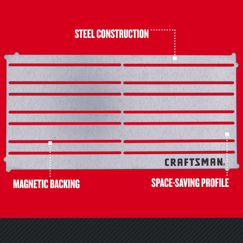CRAFTSMAN Tool Storage Magnetic Backing, 12 Inch x 6-Inch (CMMT99406)