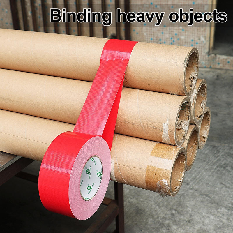 BOMEI PACK Duct Tape red Industrial Grade 2.36 inches x 60 Yards (179 ft), 9 Mil Heavy-Duty, Waterproof, UV Resistant for Crafts & Home Improvement