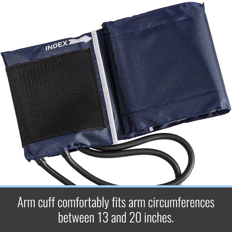 [Australia - AusPower] - MABIS Sphygmomanometer Blood Pressure Replacement Cuff and Two-Tube Bladder, Large Adult, Blue Adult Large 