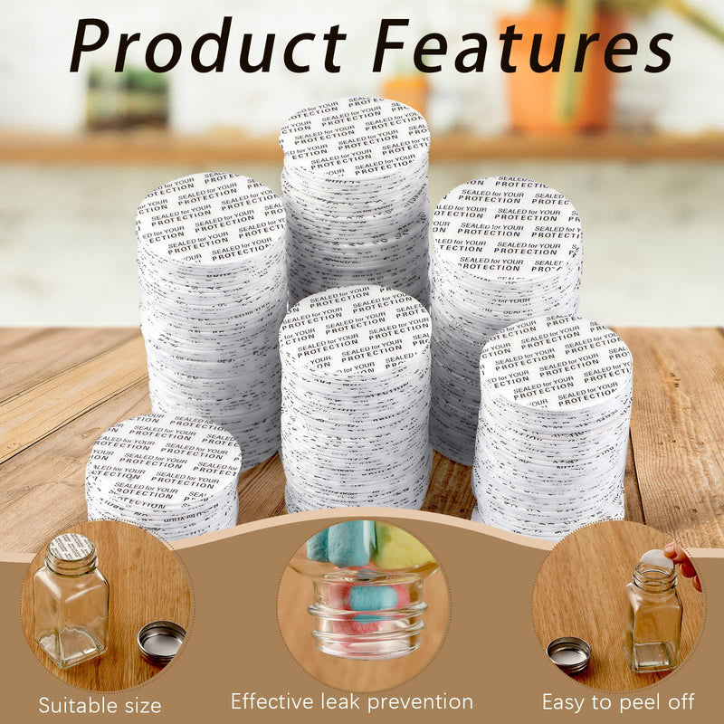 [Australia - AusPower] - Tondiamo 300 Pcs Pressure Sensitive Foam Lid Liner Bottle Seals Waterproof Safety Tamper Resistant Sealing Gasket Activated Seals for Glass Jar Plastic Lid Canning Vials(1.38 Inch/ 35 mm) 1.38 Inch/ 35 mm 