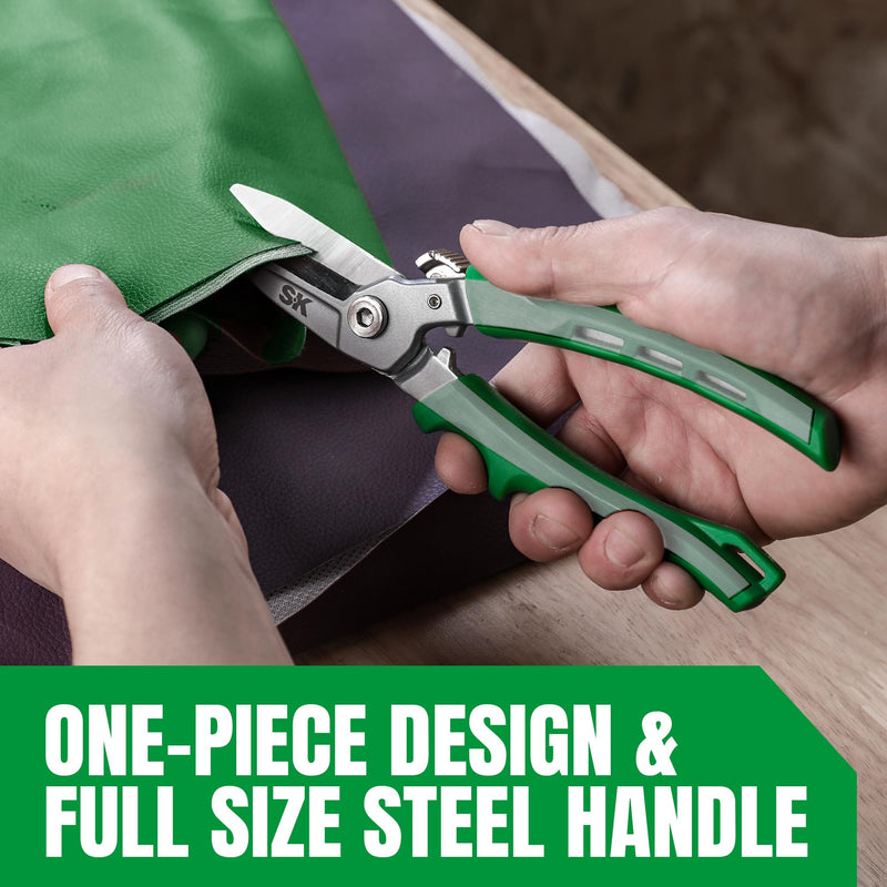 [Australia - AusPower] - SK 8" Heavy Duty Scissors, All Purpose Shears, Drop Forged CR-V Blades with Safety Lock, Comfortable Grips 8 Inch 