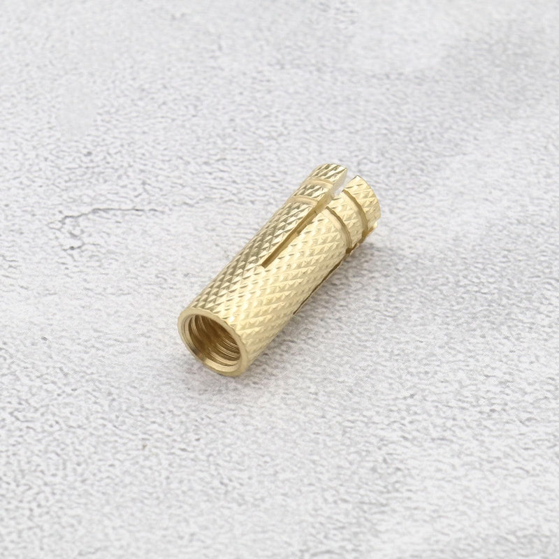[Australia - AusPower] - Create idea 20PCS M8 Drop in Anchors Brass Wall Anchor Expansion Bolt Sleeve Brass Plug Fastener Hardware for Anchoring into Concrete Solid Bricks 