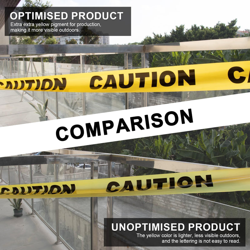Yellow Caution Tape Roll, CARGEN Crime Scene Barricade Safety Warning Tapes for Bloody, Spy, Caution Birthday, Crime Scene Props or Yellow Funny Halloween Party Decor Decorations, 3 Inch x 1000 Feet 1000FT