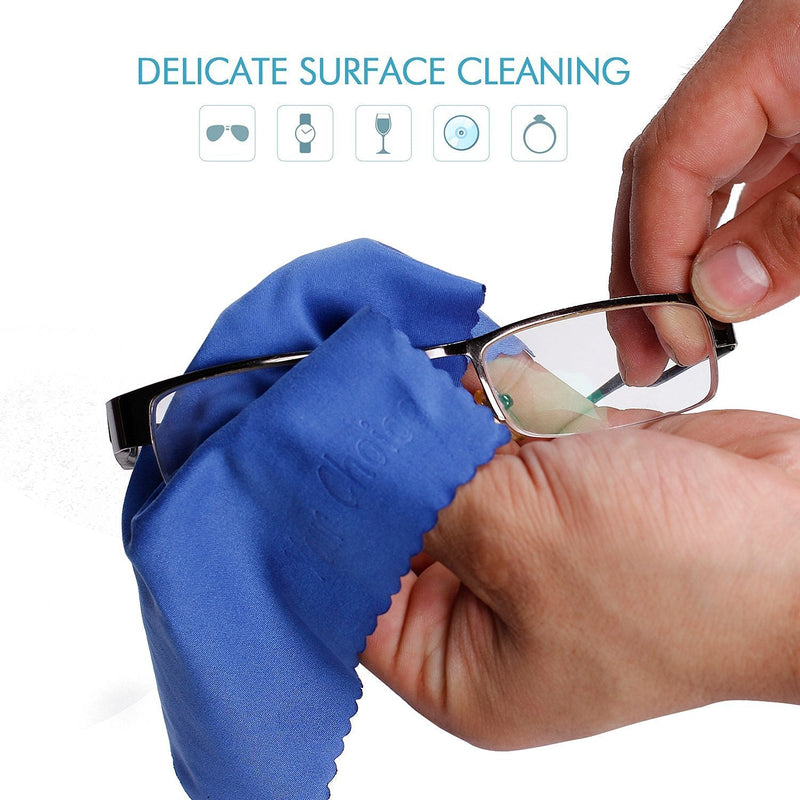 [Australia - AusPower] - Your Choice Microfiber Cleaning Cloths 6 Pack for Eyeglasses, Camera Lens, Cell Phones, CD, DVD, Computers, Tablets, Laptops, Telescope, LCD Screens and Other Delicate Surfaces Cleaner 