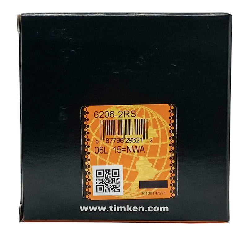 [Australia - AusPower] - TIMKEN 6206-2RS 2PACK Double Rubber Seal Bearings 30x62x16mm, Pre-Lubricated and Stable Performance and Cost Effective, Deep Groove Ball Bearings 