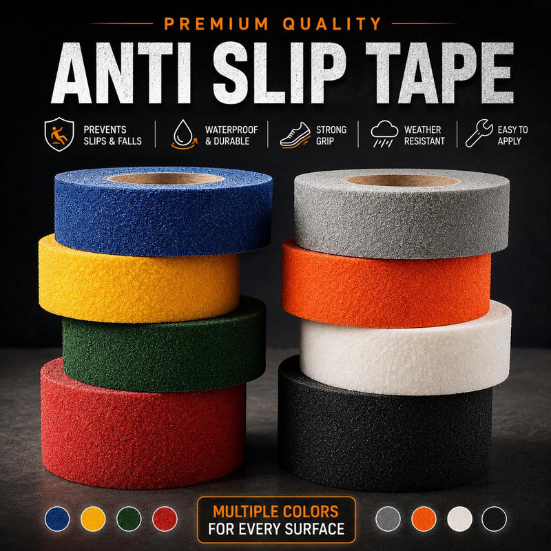 WOD Heavy Duty Anti Slip Tape Yellow - 2 inch x 30 ft. Non Skid Treads Weather Proof Indoor/Outdoor Traction Tape for No Slip Stairs ASTC32 2 Inch (50mm)