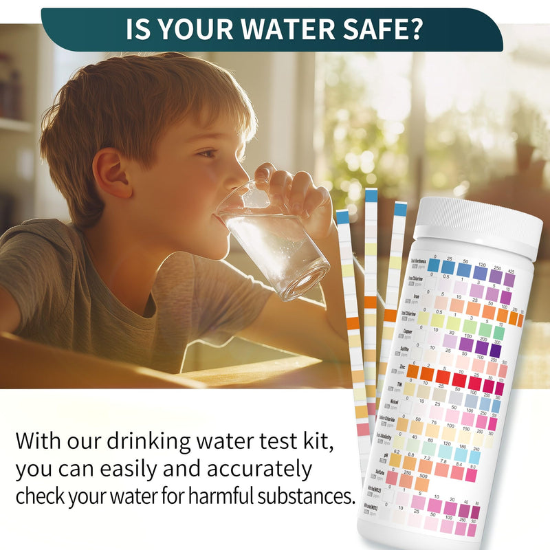 [Australia - AusPower] - EASYTEST 20 in 1 Drinking Water Test Kit - Well Water Testing Kit - Water Test Strip for House Water for pH, Hardness, Chlorine, Lead, Iron, Bacteria & More 20 in 1 Drinking Water Testing Kit 