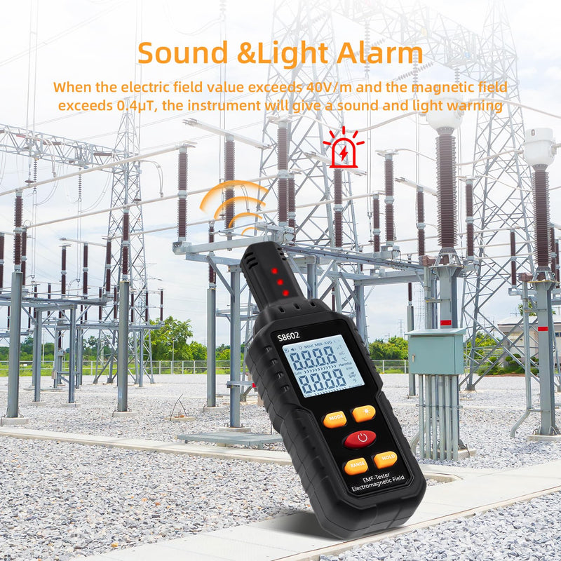 [Australia - AusPower] - Mcbazel 3 in 1 Digital EMF Meters Radiation Detector Electromagnetic Fields Digital Electromagnetic Radiation Meter 