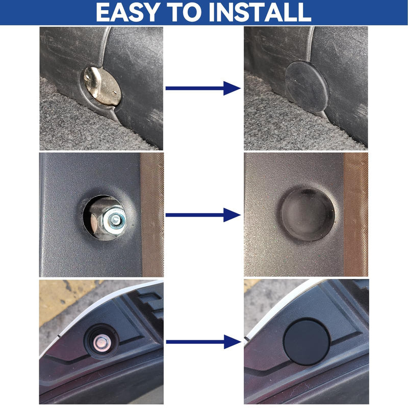 [Australia - AusPower] - 135Pcs Black Silicone Rubber Plugs for Round Holes Grommet Kit, 8 Assorted Sizes (1" 3/4" 5/8" 1/2" 3/8" 5/16" 1/4" 1/5") General Snap Locking Caps for Motorcycle, Furniture, Automotive, Plumbing 