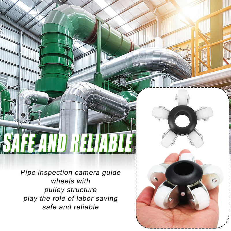 [Australia - AusPower] - 90 mm Guide Wheel Camera Protective Case Inspection Camera Duct Camera Pipe Camera Robust Duct Camera Probes Piping Roller Tube Camera Used for Inspection of Duct Camera 23 mm 