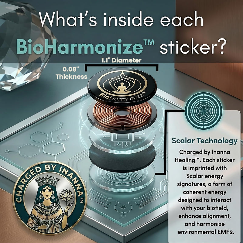 [Australia - AusPower] - Phone EMF Harmonizing Stickers — Multifaceted Neutralizer with Patented Quantum Technology & Natural Minerals | Pack of 6 