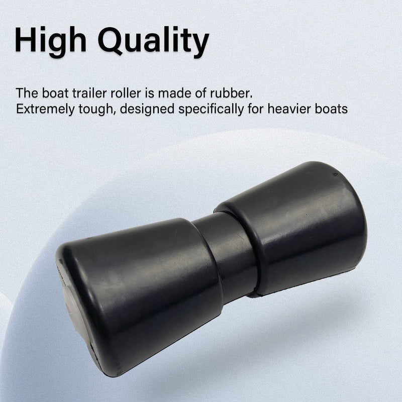 Black Boat Trailer Keel Rollers Fits 4" 5" 8" 10" 12" Wide Boat Trailer Bracket Fits 8" Bracket