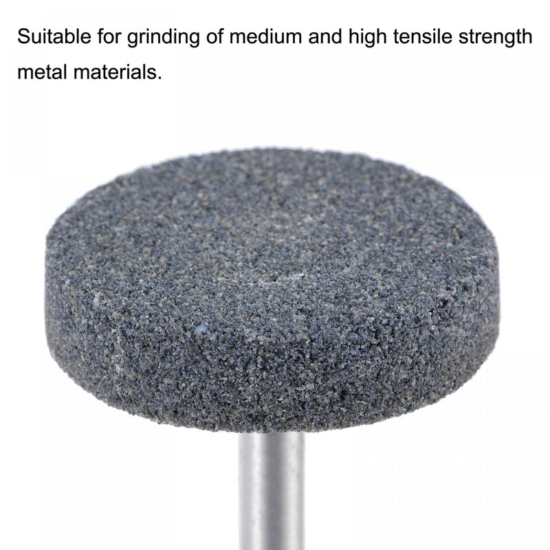 [Australia - AusPower] - uxcell 5pcs Mounted Grinding Stone 1/4" Shank 1.5-inch Dia Corundum Grinding Wheel Polishing Head for Rotary Tool 5 