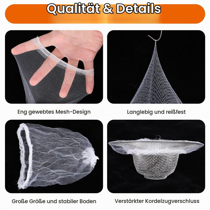 300 x Disposable Strainer Bags, Wash Basin, Elastic Filter Bags for Kitchen Sink, Polyester Drain Strainer, Kitchen Sink, Ideal for Kitchen and Bathroom 300