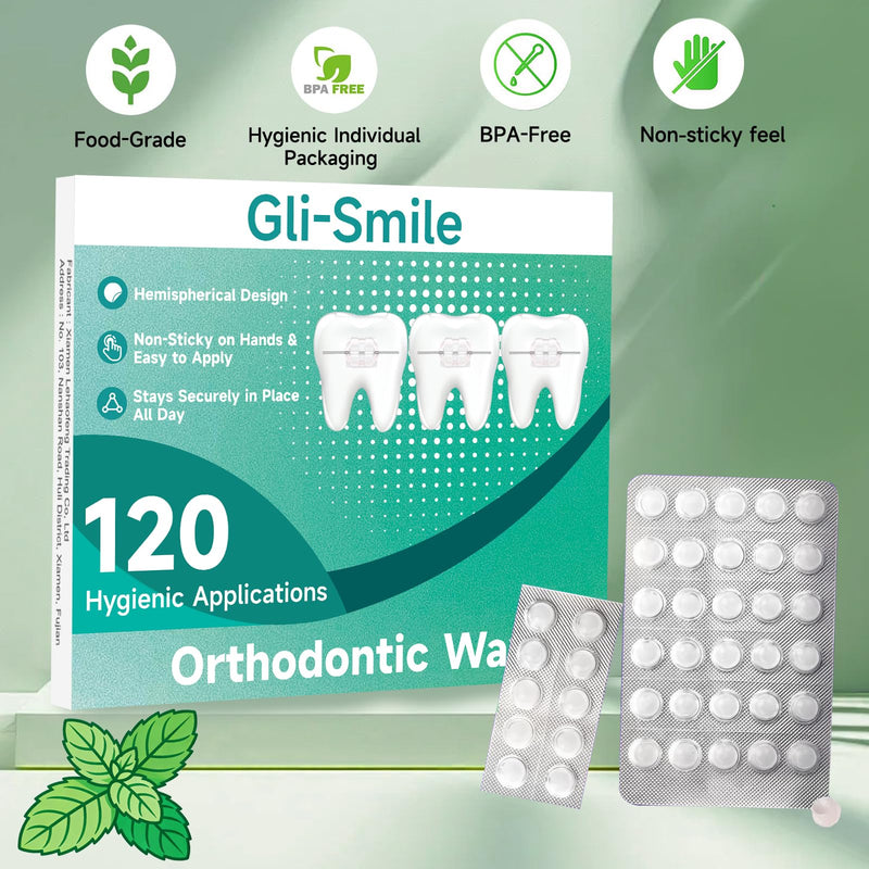 Dental Orthodontic Relief Wax for Braces Clear Protective Comfort Care Oral Irritation Teeth Wax Points Mint (Pack of 120) Mint, 120 Pieces