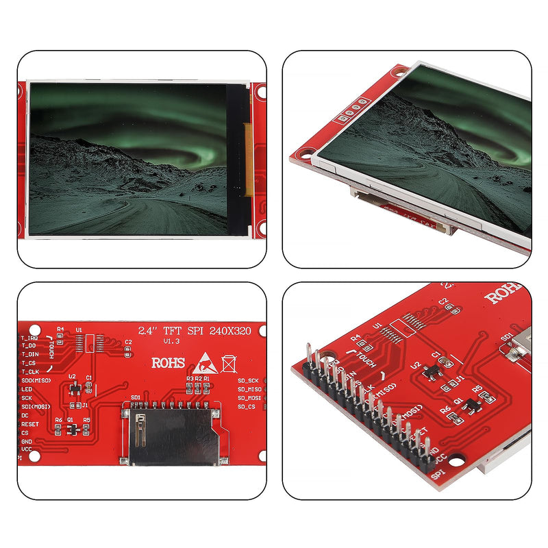 [Australia - AusPower] - 2pcs 2.4" SPI TFT LCD Display Screen Module ST7735 240×320 TFT LCD Screen Shield 3.3V RGB 65K for Arduino 